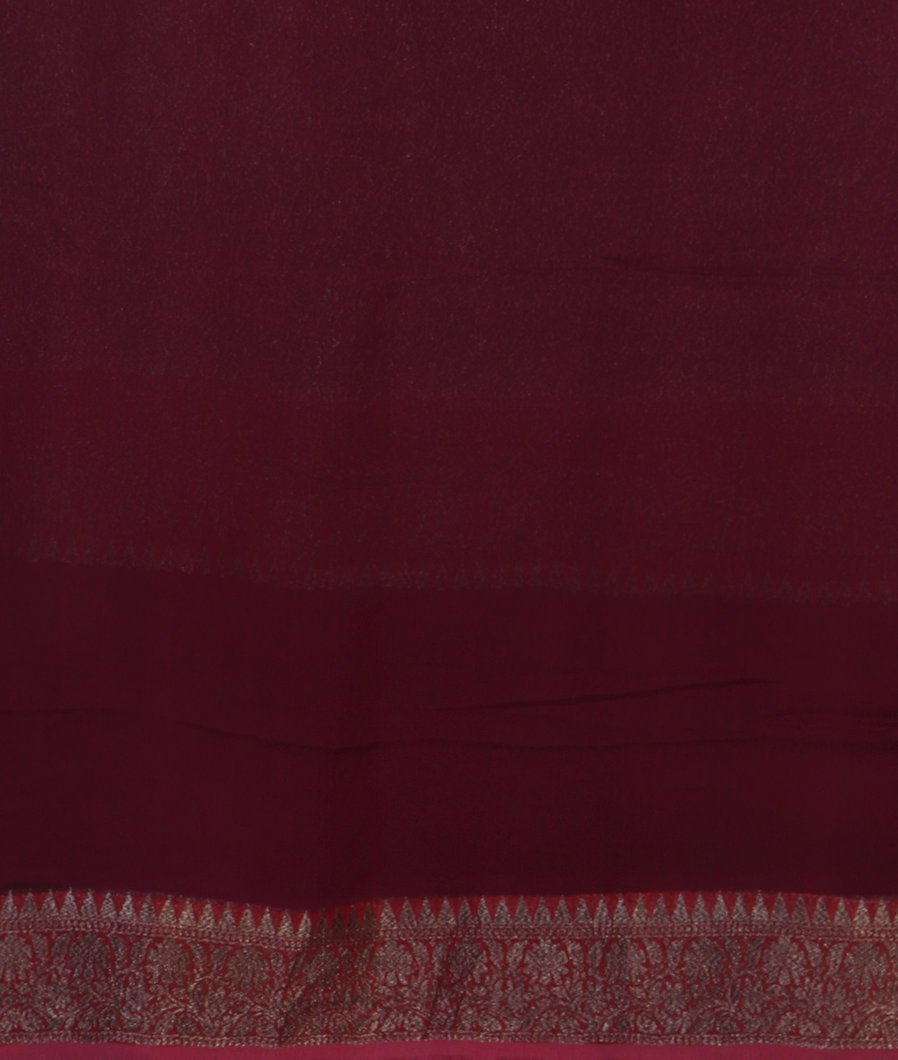 Pink Banaras Georgette Silk Saree T4463073