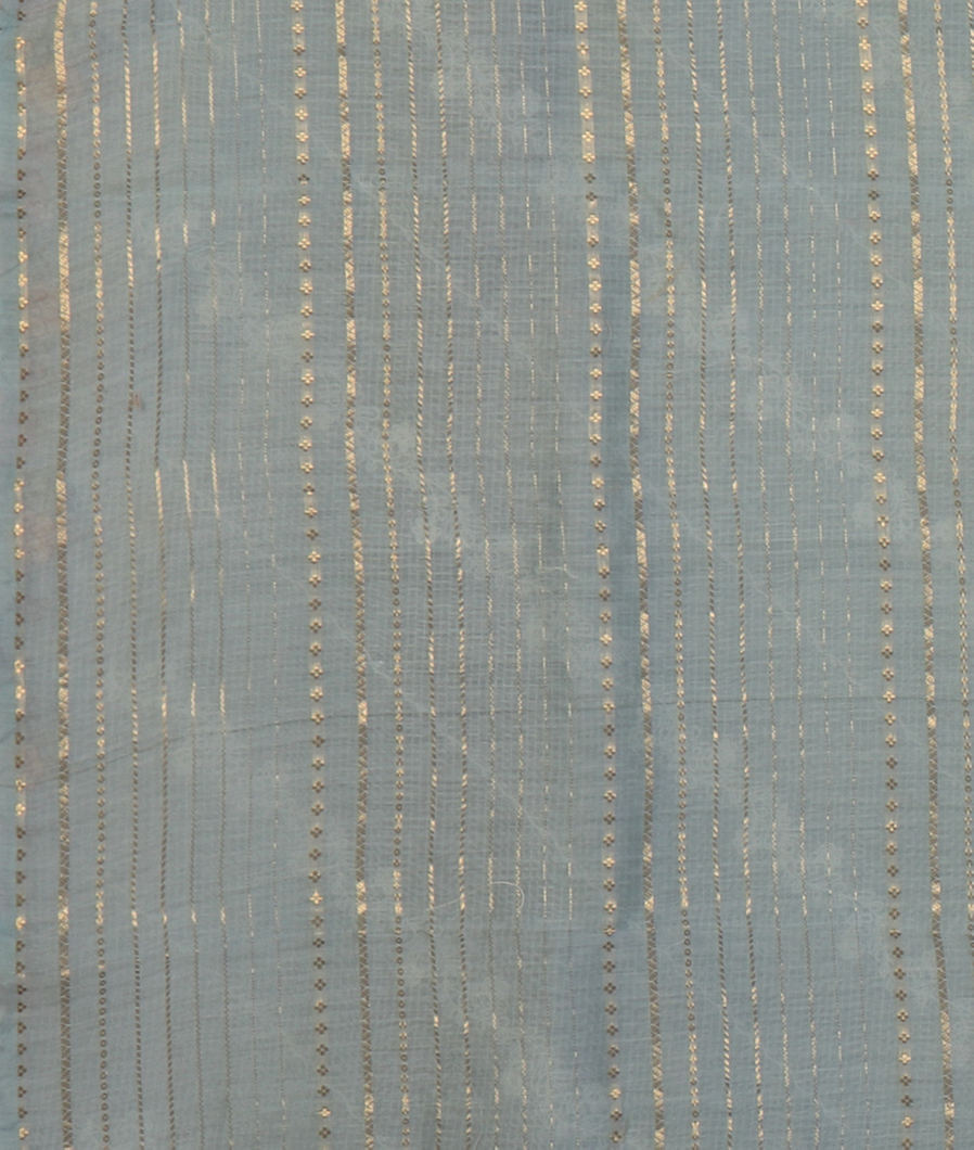 Bluish Grey Silk Kota Embroidery Saree T4462873