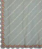 Bluish Grey Silk Kota Embroidery Saree T4462874