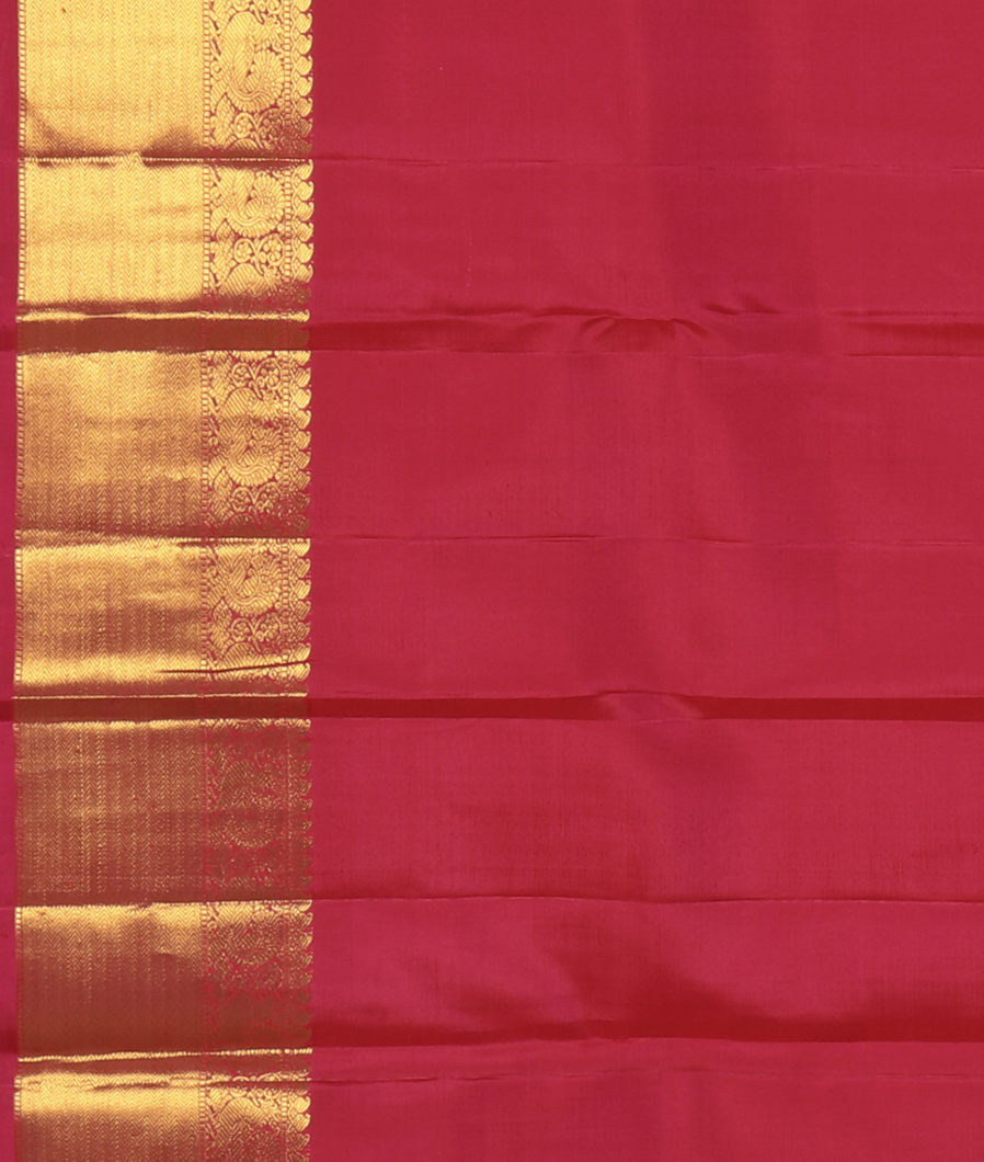 Pinkish Red Handwoven Kanjivaram Silk Saree T4485163