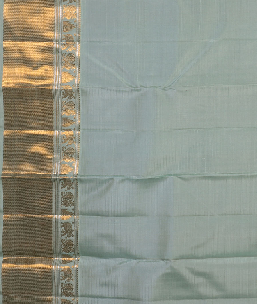 Blue Handwoven Kanjivaram Silk Saree T4481893
