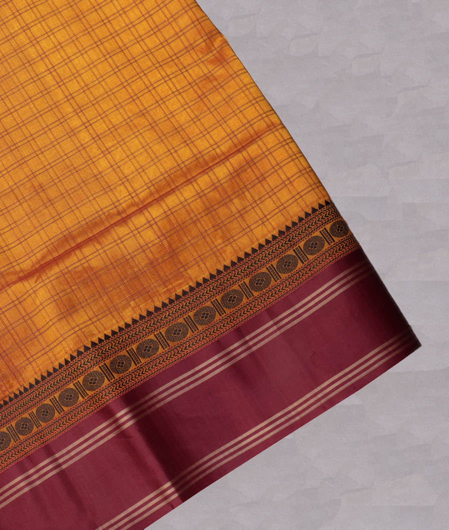 Yellow Silk Cotton Saree T451175-image