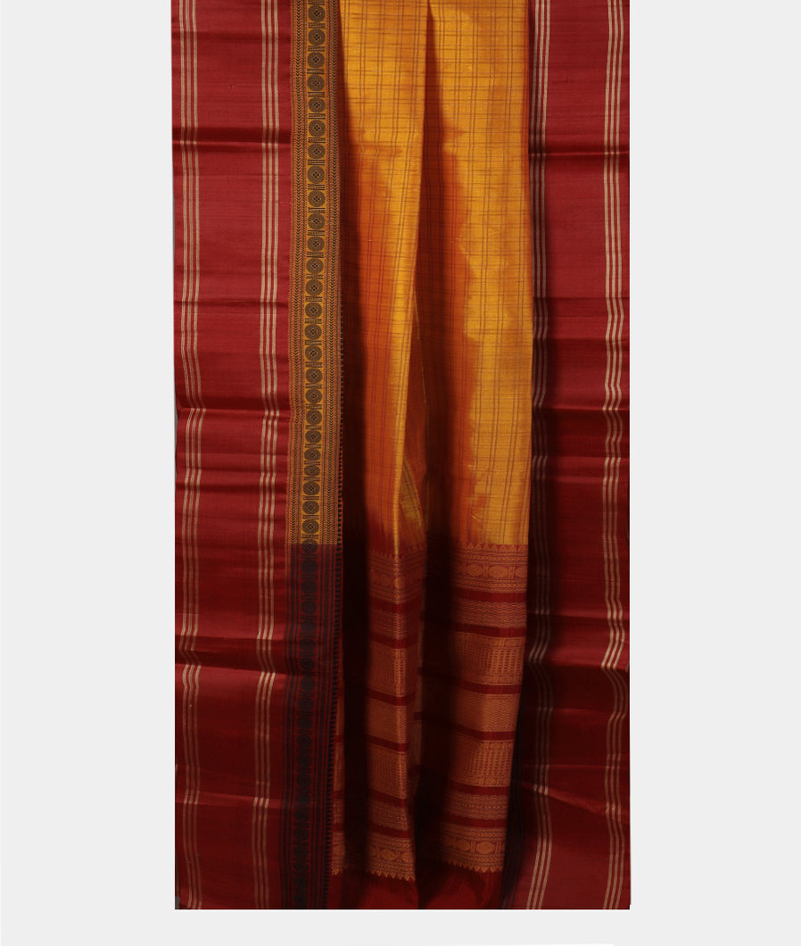 Yellow Silk Cotton Saree T4511752