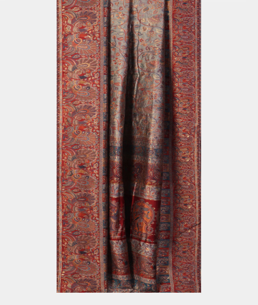 Grey Cashmere Kani Silk Saree T4501732