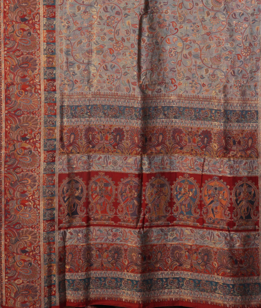 Grey Cashmere Kani Silk Saree T4501734