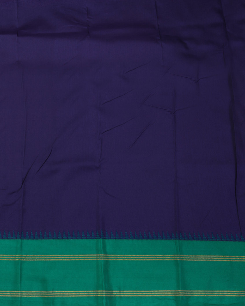 Blue Printed Soft Silk Saree T4469233