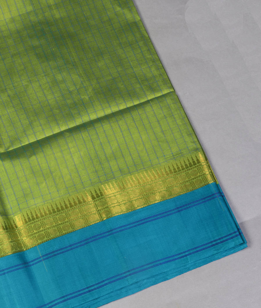 Green Red Silk Cotton Saree T451156-image