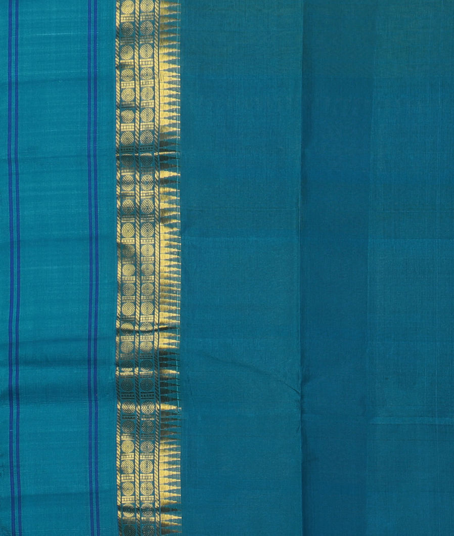 Green Red Silk Cotton Saree T4511563