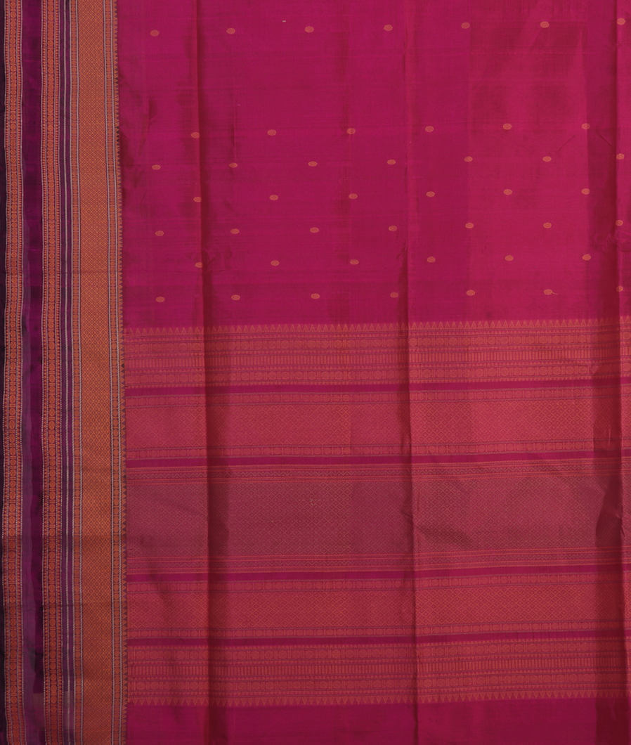 Purple Silk Cotton Saree T4512824