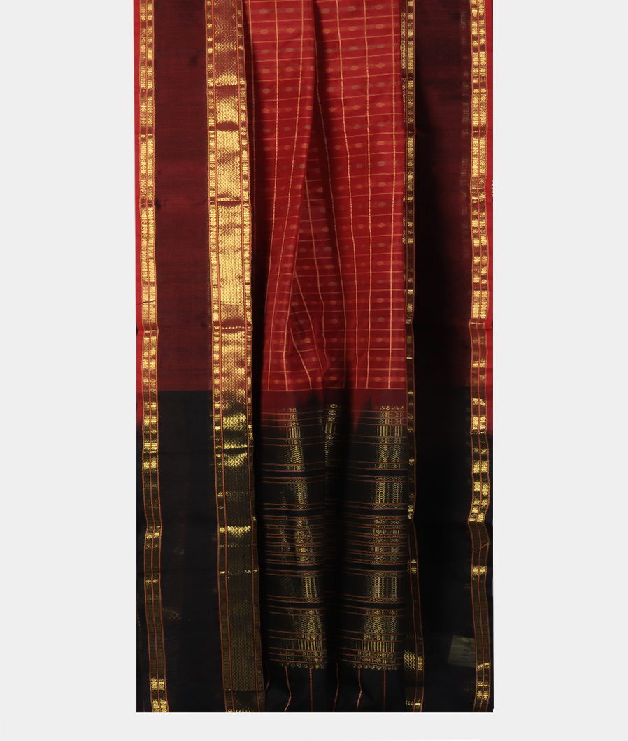 Red Silk Cotton Saree T4512372