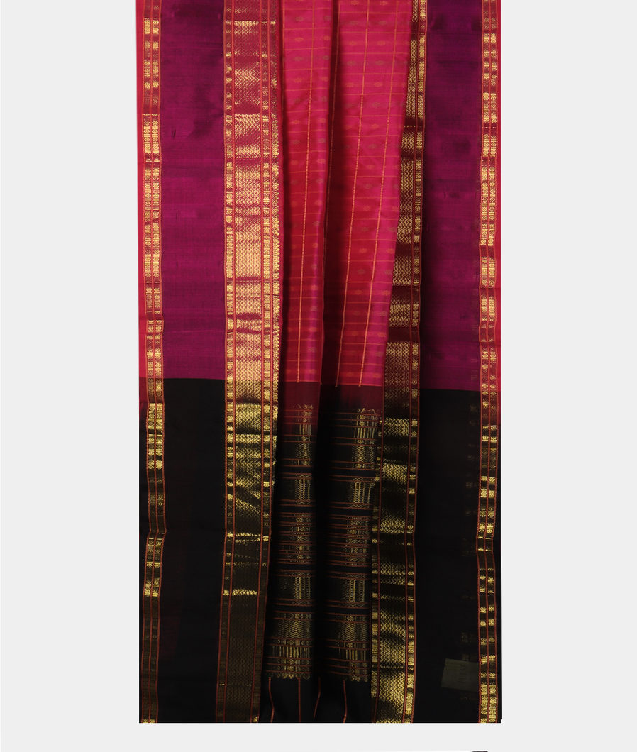 Magenta Silk Cotton Saree T4512452