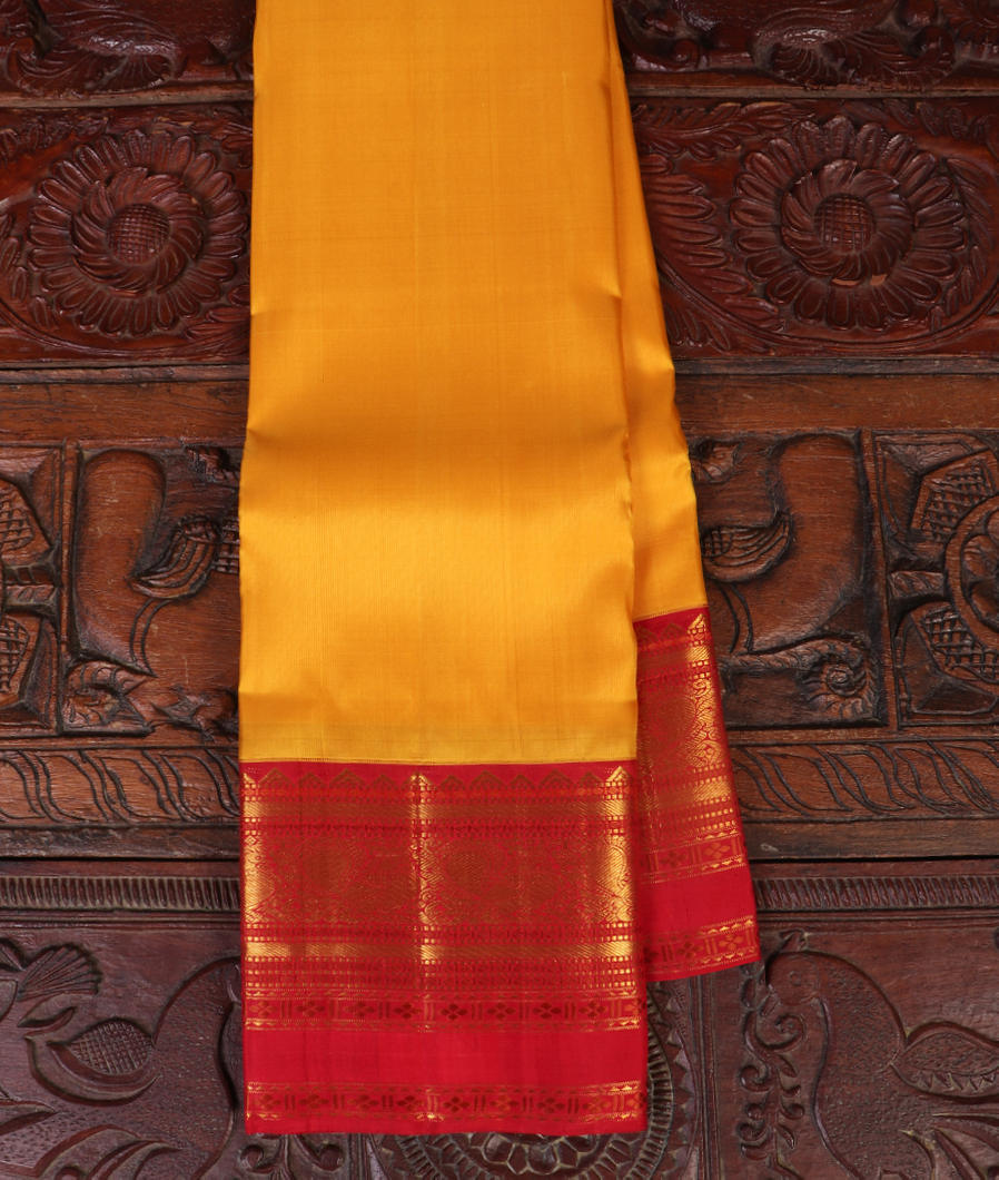 Yellow Handwoven Kanjivaram Silk Saree T448282-image