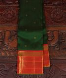 Bottle Green Handwoven Kanjivaram Silk Saree T4270261