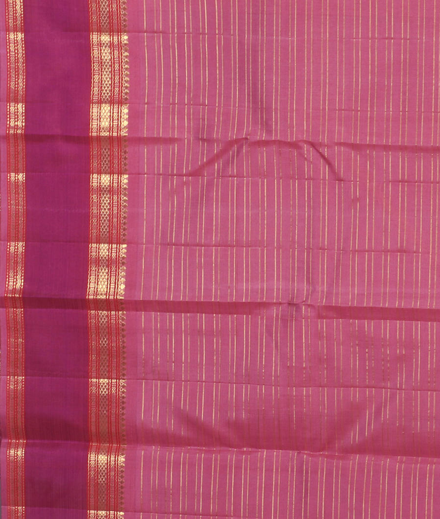 Purple Handwoven Kanjivaram Silk Saree T4481113