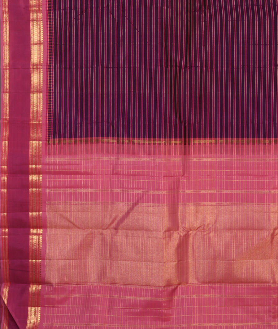 Purple Handwoven Kanjivaram Silk Saree T4481114