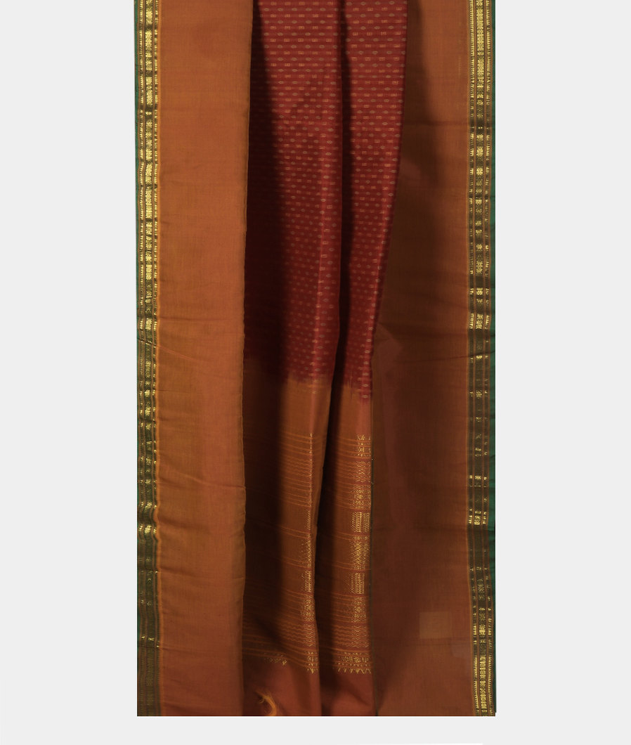 Maroon Silk Cotton Saree T4512352