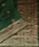 Bottle Green Banaras Tussar Saree T4502282