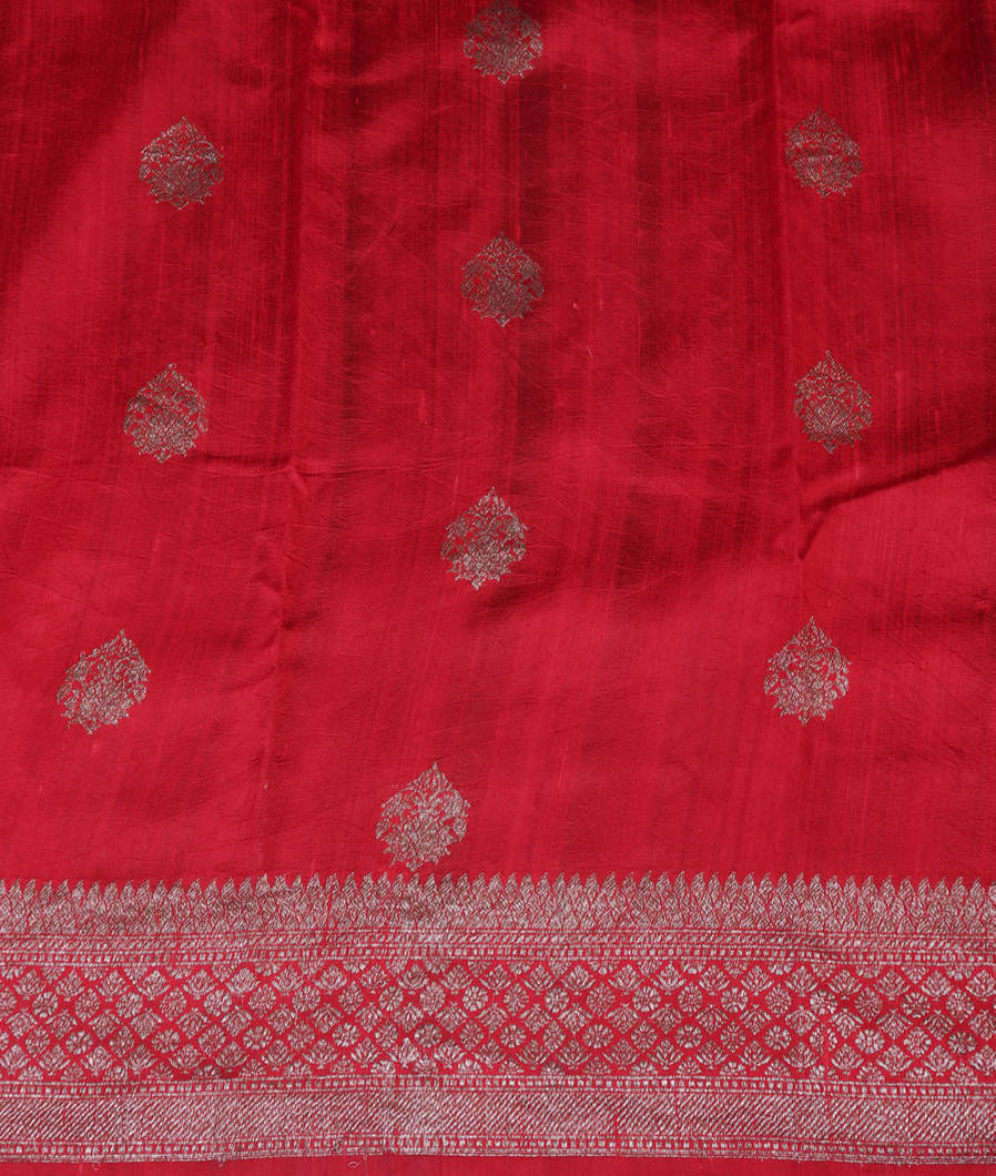 Bottle Green Banaras Tussar Saree T4502283
