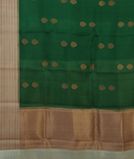 Green Banaras Organza Saree T4259574