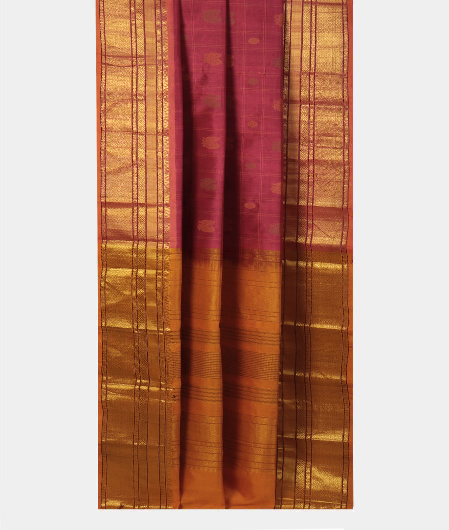 Pink Silk Cotton Saree T4511872