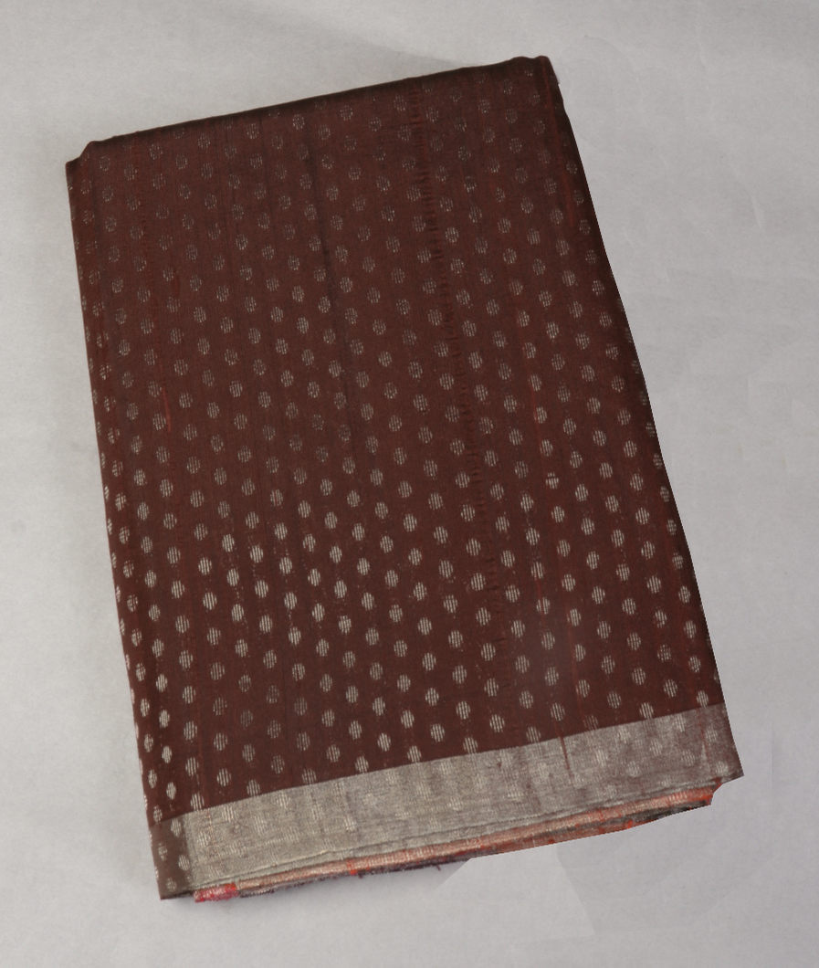 Brown Woven Raw Silk Saree T417167-image