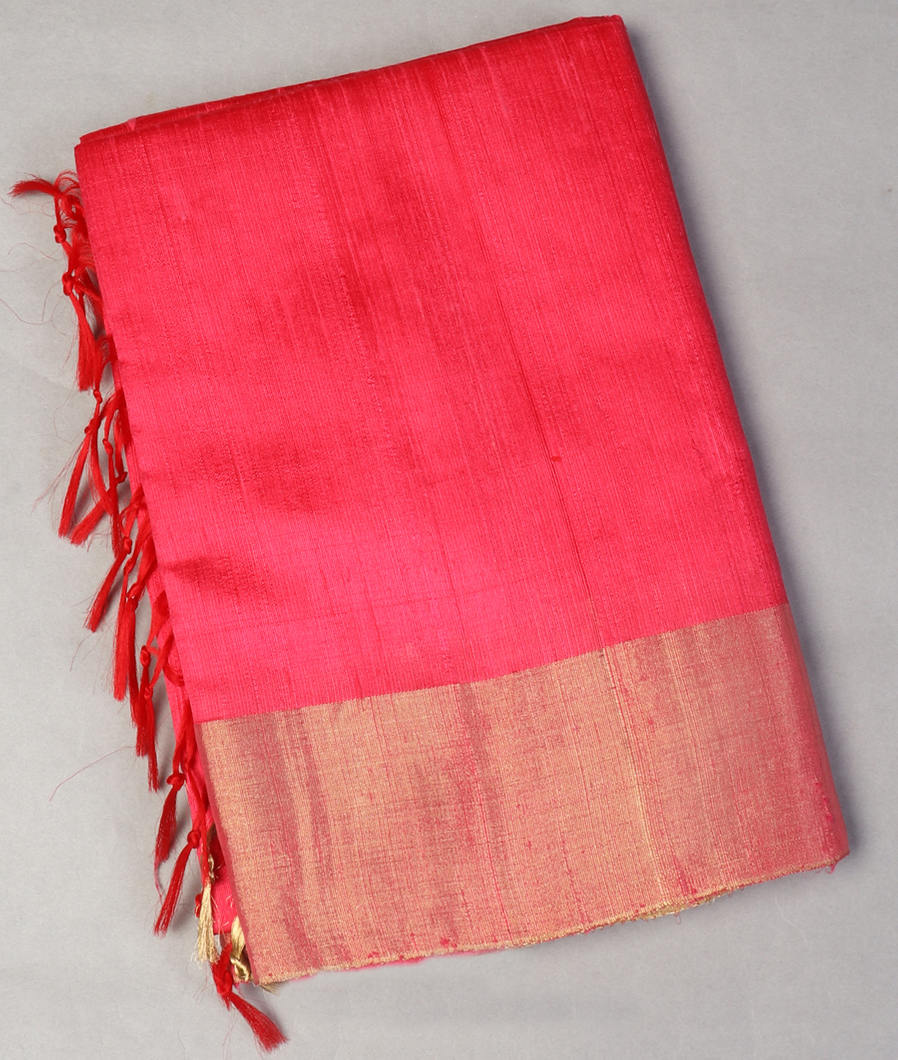 Pink Woven Raw Silk Saree T327549-image