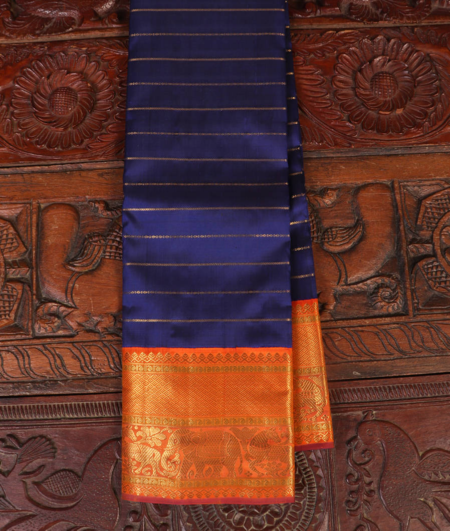 Blue Handwoven Kanjivaram Silk Saree T347574-image