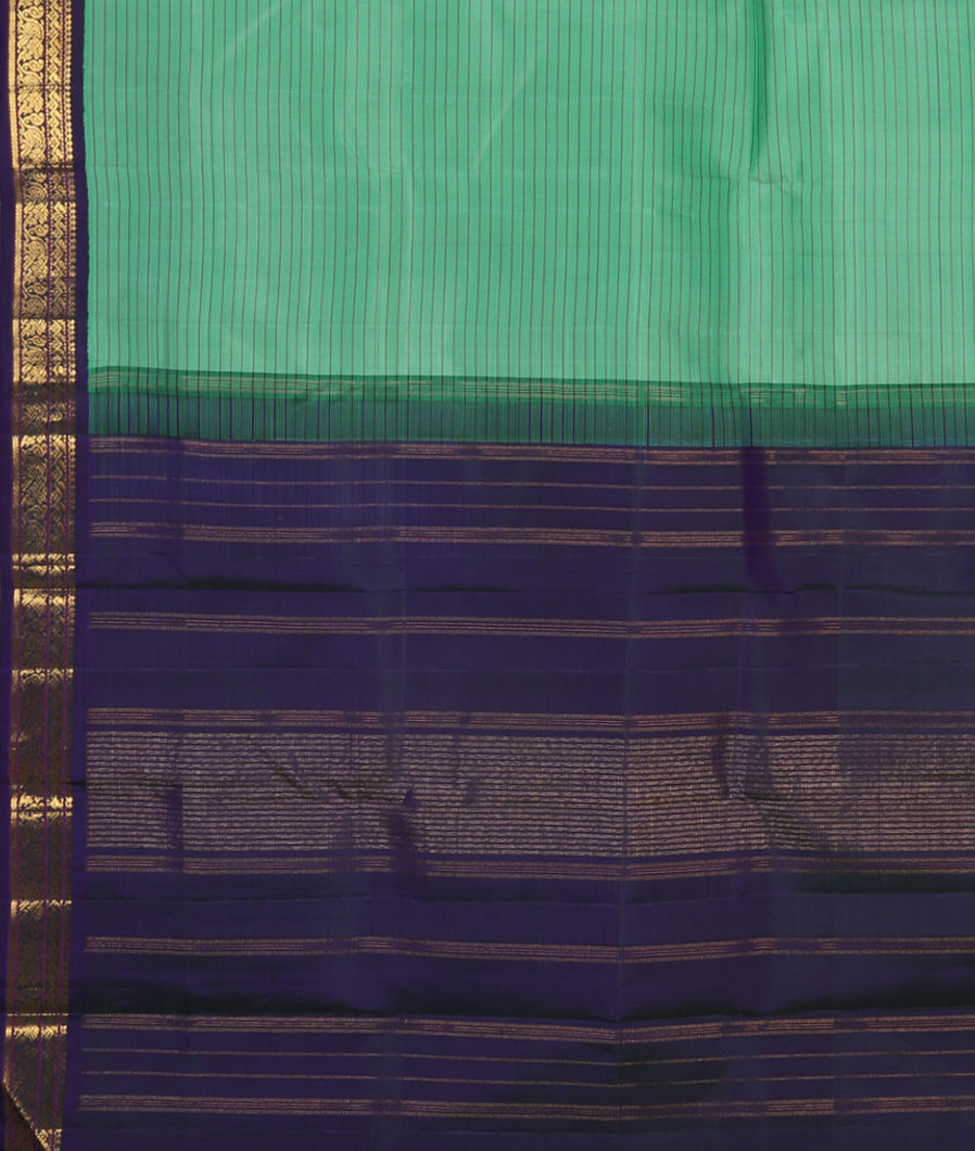 Green Handwoven Kanjivaram Silk Saree T4469454