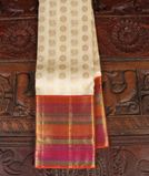 Cream Handwoven Kanjivaram Silk Saree T4410461