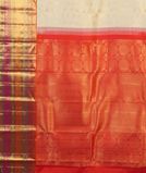 Cream Handwoven Kanjivaram Silk Saree T4410464