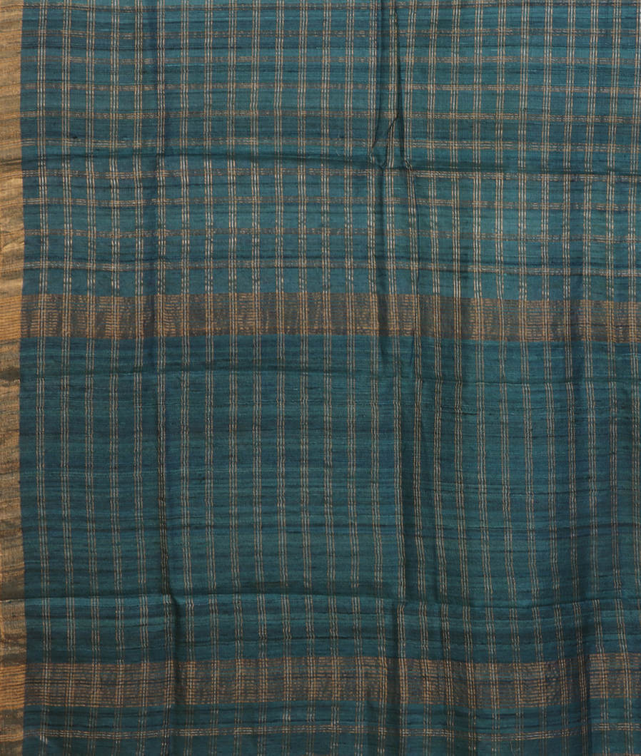 Blue Woven Tussar Saree T4431614