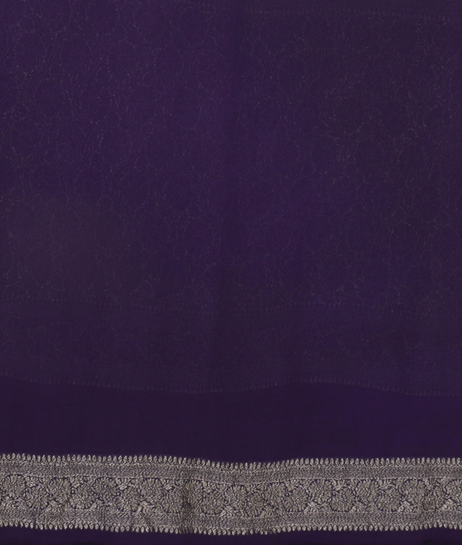 Blue Banaras Georgette Silk Saree T4429823