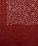 Red Tissue Linen Printed Saree T4004154