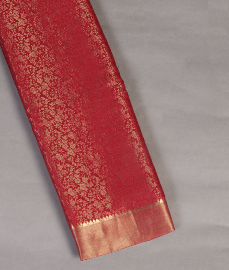 Red Crepe Silk Saree T443790-image