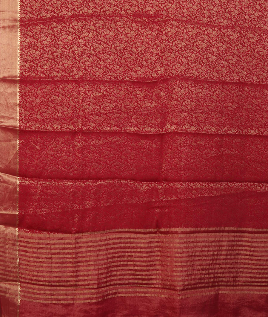 Red Crepe Silk Saree T4437904