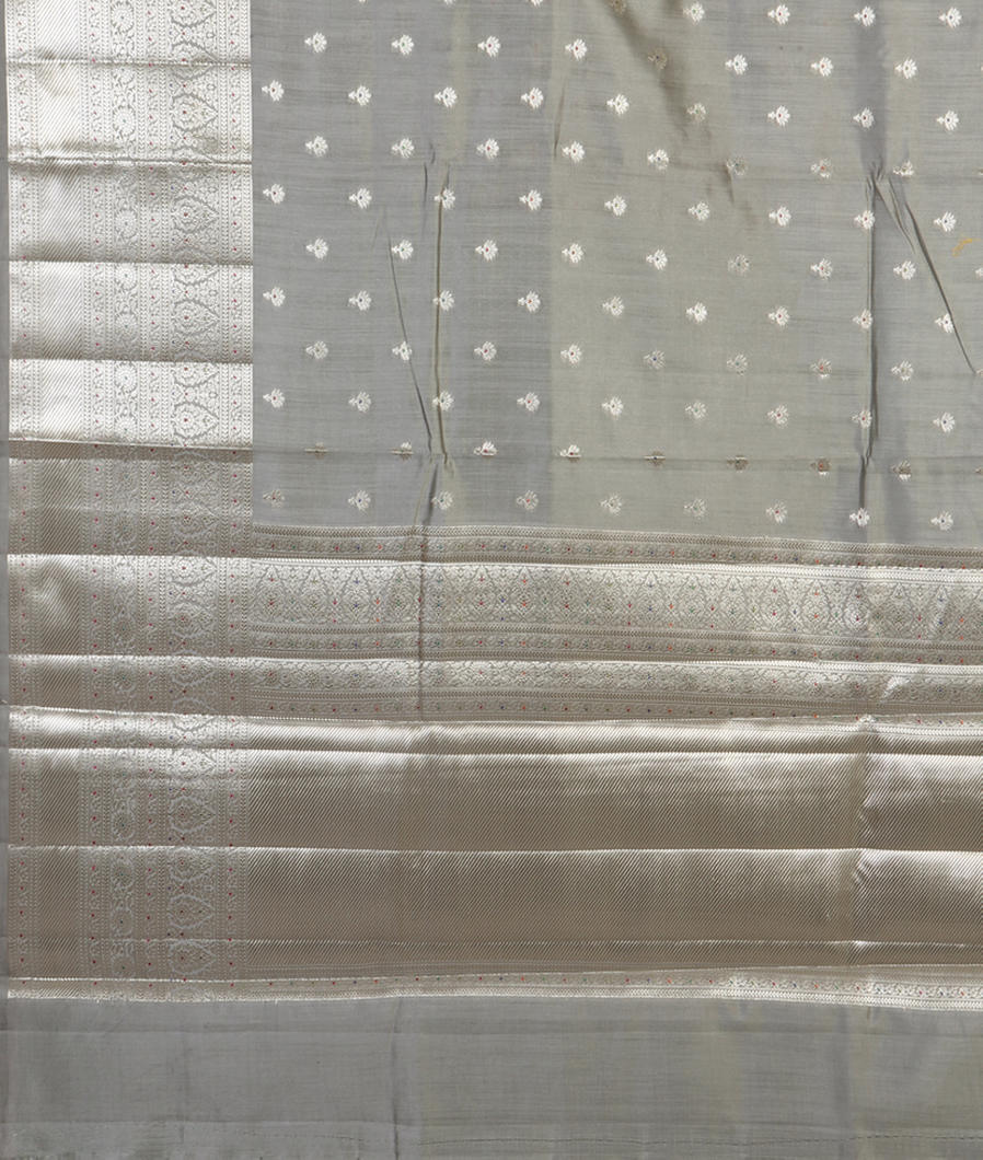 Grey Chaniya Silk Saree T4506054