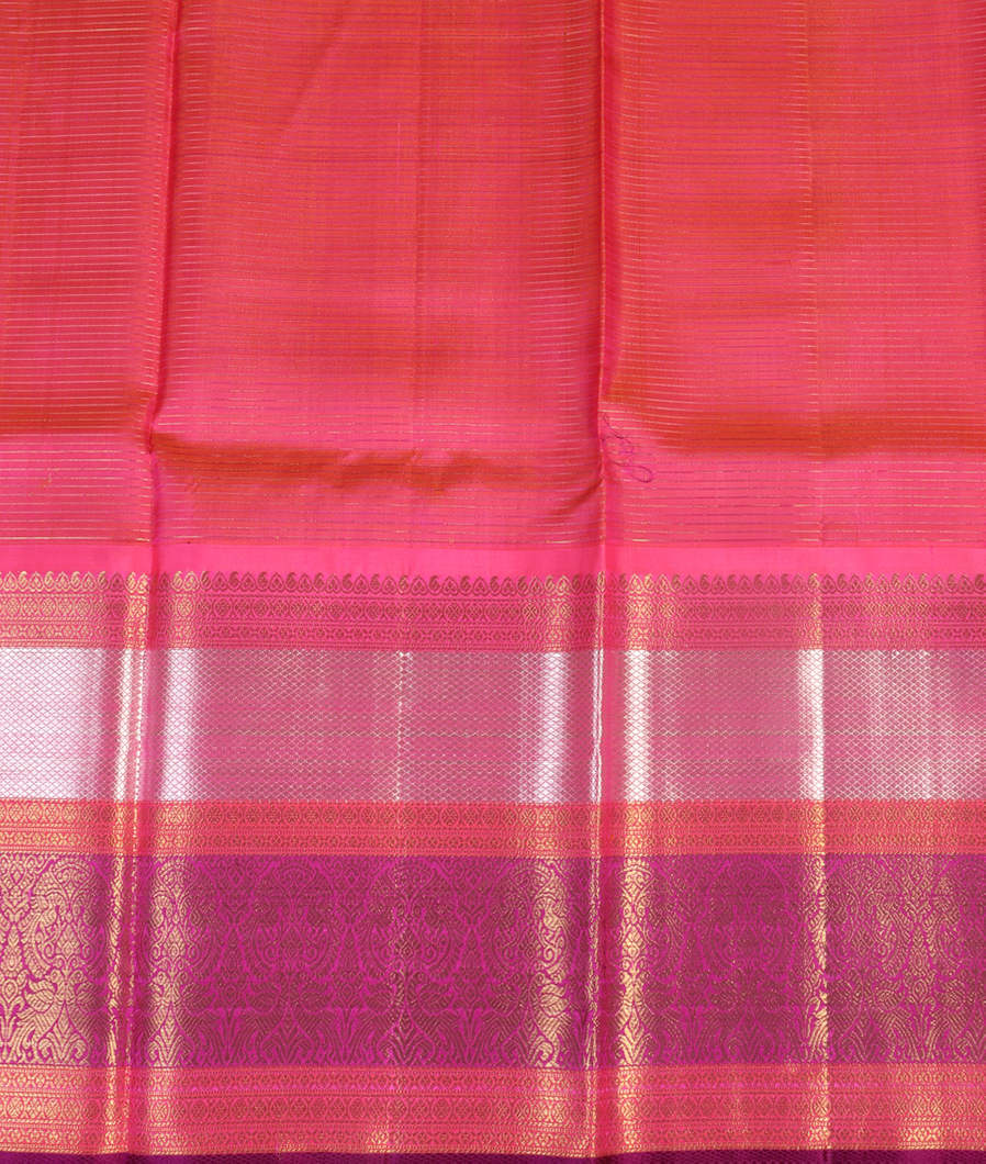 Bottle Green Handwoven Kanjivaram Silk Pavadai T2714052