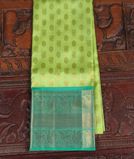 Green Handwoven Kanjivaram Silk Kids Pavadai T3871971