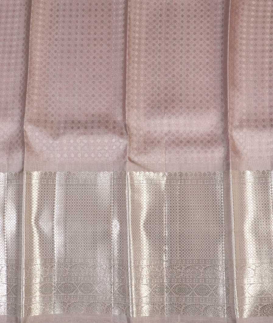 Pink Handwoven Kanjivaram Silk Pavadai T4132392