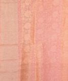 Peach Linen Embroidery Saree T4517303