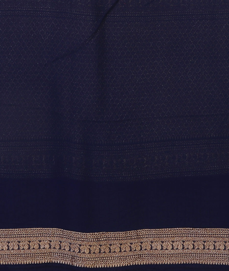 Off - White Banaras Georgette Silk Saree T4492363