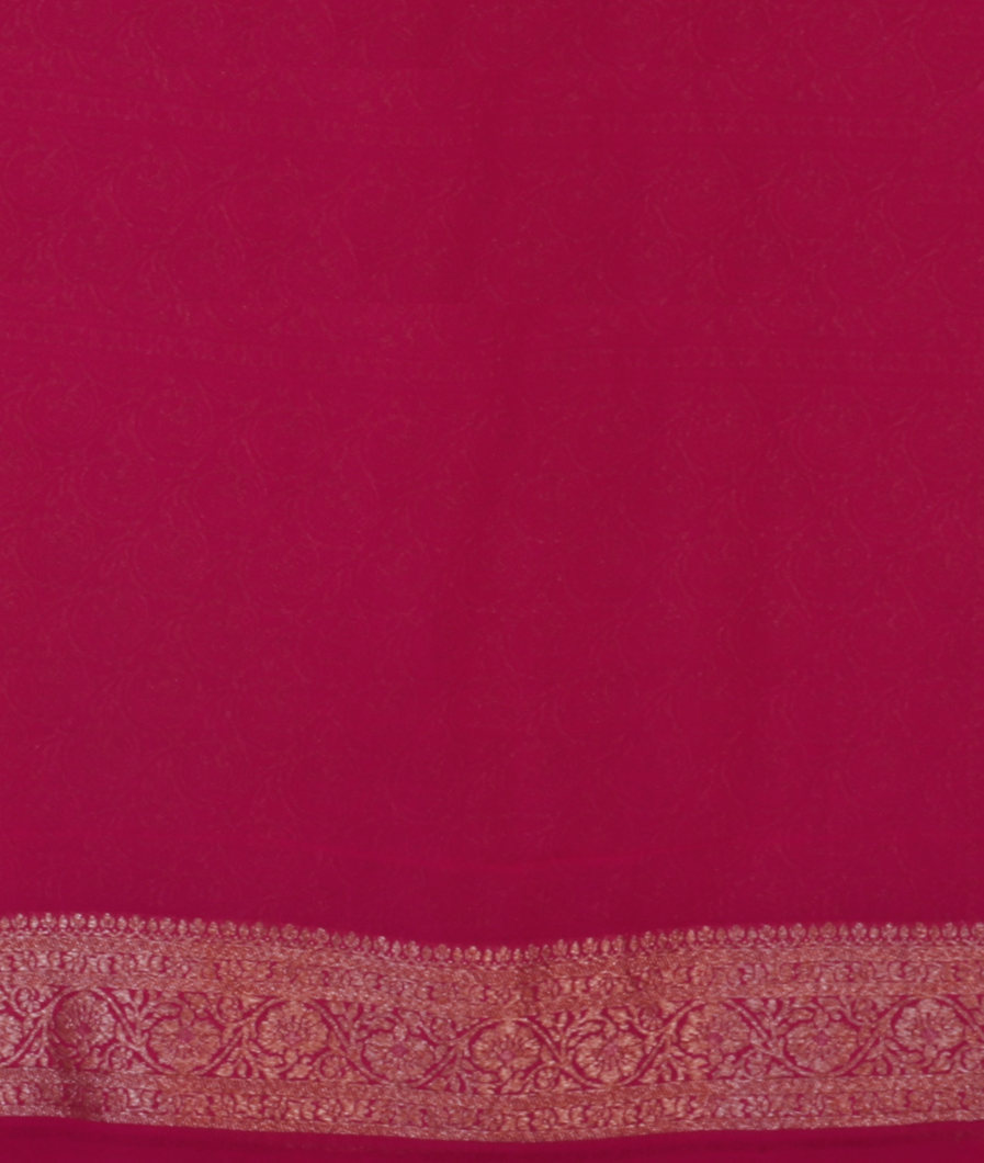 Off - White Banaras Georgette Silk Saree T4492343