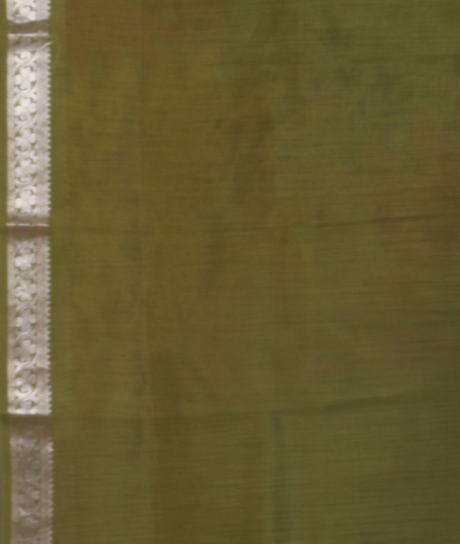 Green Kora Organza Printed Saree T4376563