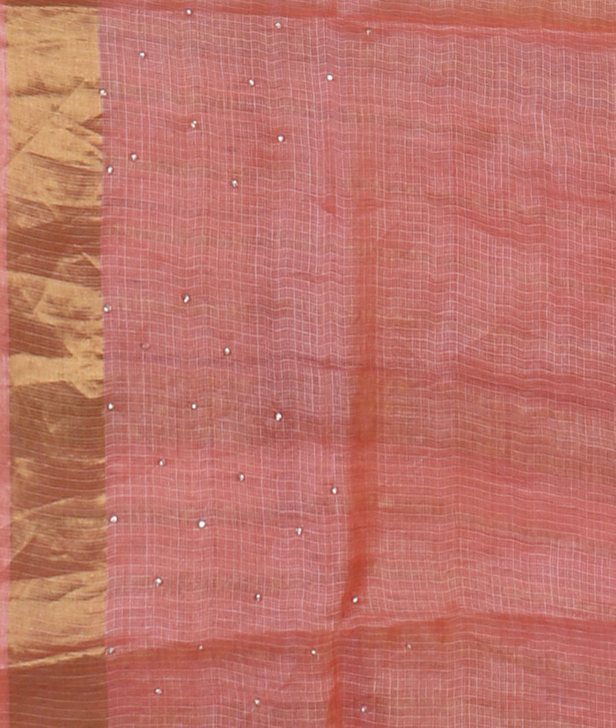 Yellow Silk Kota Embroidery Saree T4465383