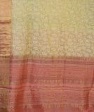 Yellow Silk Kota Embroidery Saree T4465384