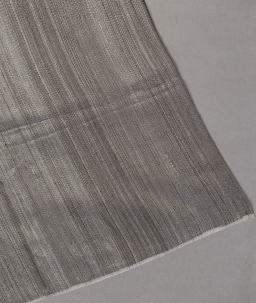 Grey Handwoven Tussar Saree T446879-image