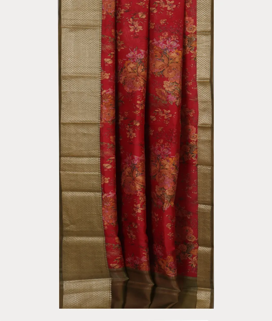 Red Chaniya Silk Saree T4316262