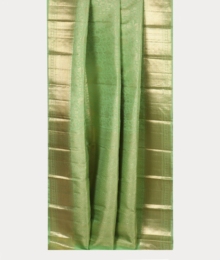 Green Handwoven Kanjivaram Silk Saree T4524752