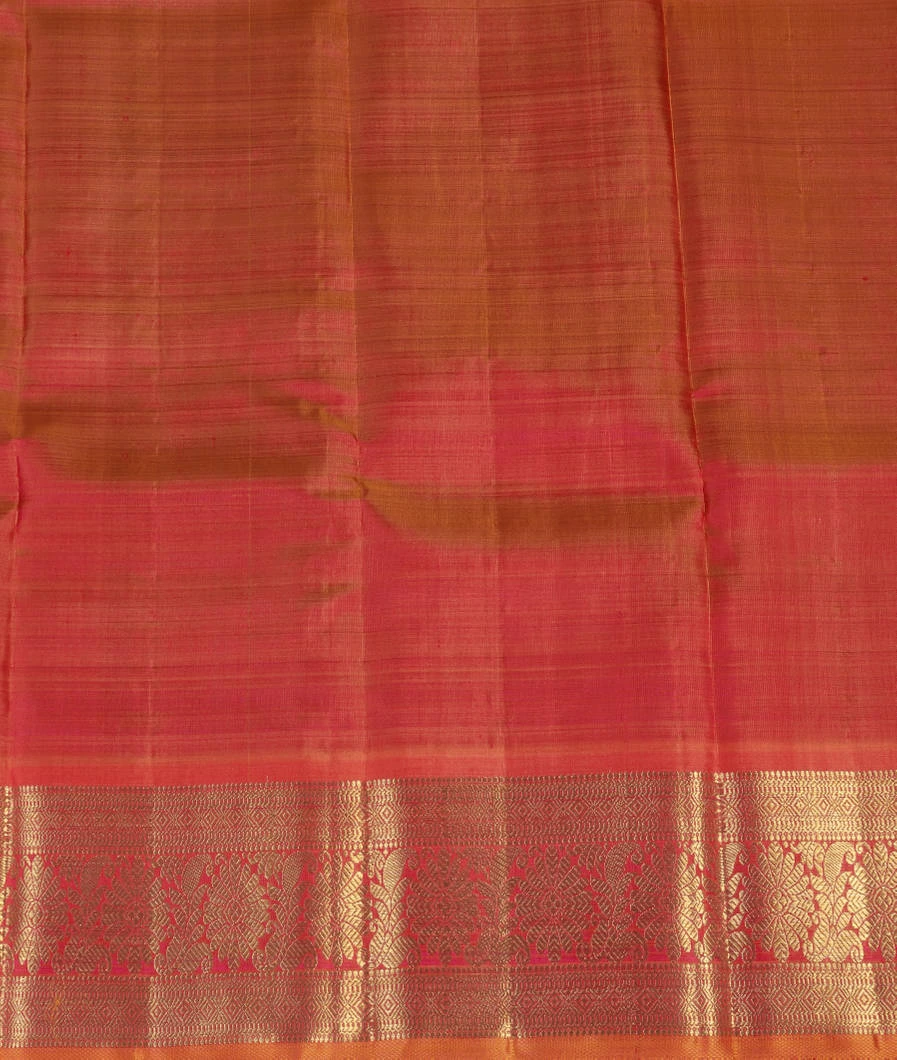 Peacock Blue Handwoven Kanjivaram Silk Pavadai T4324742