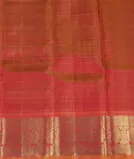 Peacock Blue Handwoven Kanjivaram Silk Pavadai T4324742